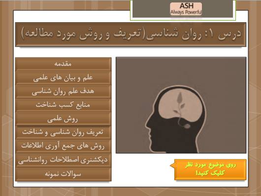 تدریس روان شناسی درس 1 (تعریف و روش موردمطالعه)