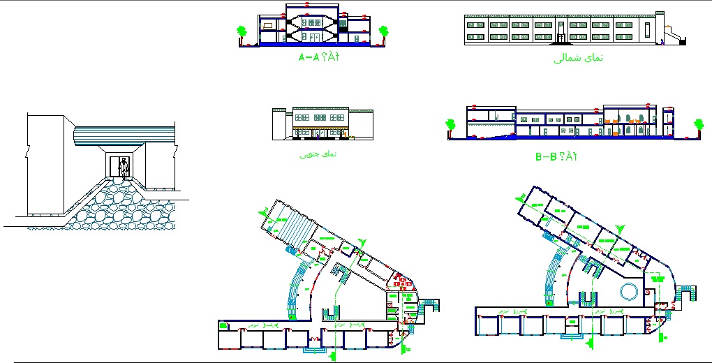 1549436849 1635 - فایل اتوکد پروژه کامل معماری مدرسه