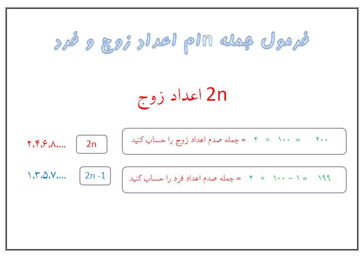 1603393679 10245 - جمله nام عدد های زوج و فردهمراه مثال عددی کلاس هفتم