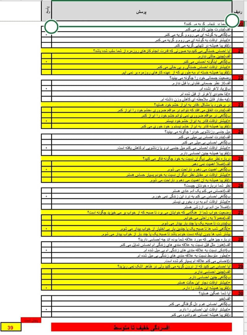 1607788016 8314 - فایل اکسل پرسشنامه افسردگی سما