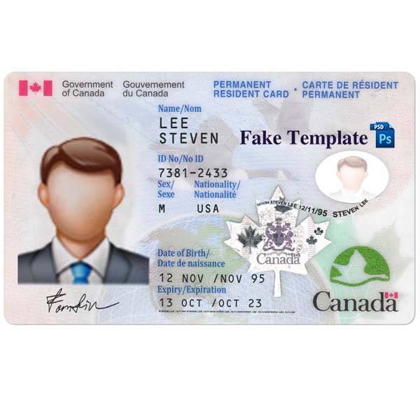 دانلود لایه باز ای دی کارت یا کارت شهروندی کانادا
