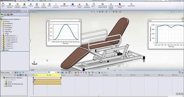 شبیه سازی و آنالیز حرکت در نرم افزار سالیدورکس