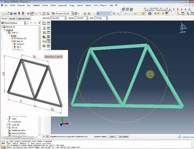 تحلیل اجزاء محدود خرپای فضایی با نرم افزار ABAQUS