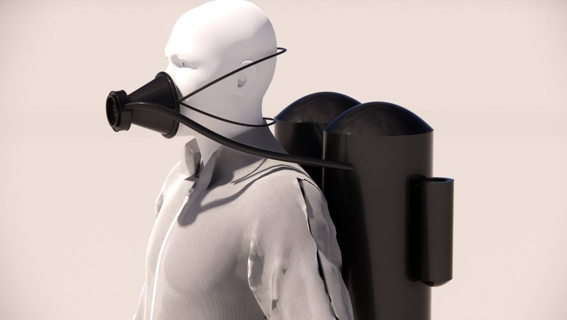 طراحی لباس پتروشیمی و طراحی ماسک گاز با کپسول در نرم افزار راینو و مارولس