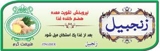 طرح لایه باز لیبل و برچسب زنجبیل