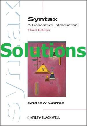 دانلود حل المسائل کتاب دستور زبان یا سینتکس اندرو کارنی ANDREW CARNIE