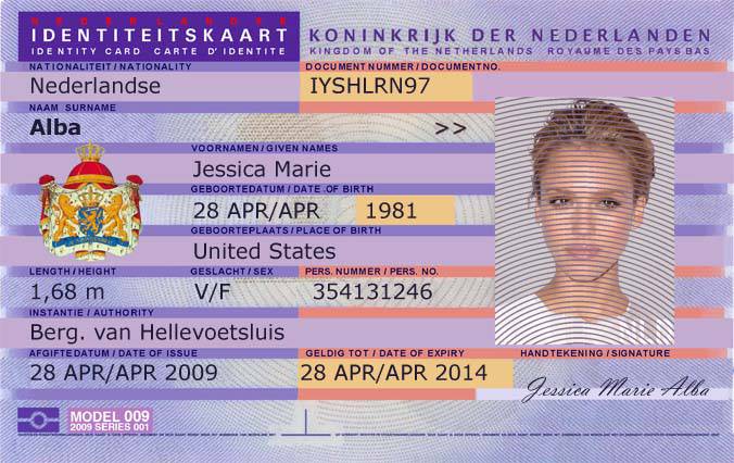 ID کارت یا کارت شناسایی شهروندی هلند PSD