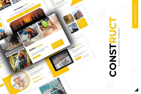 قالب پاورپوینت ساختمان سازی و عمران