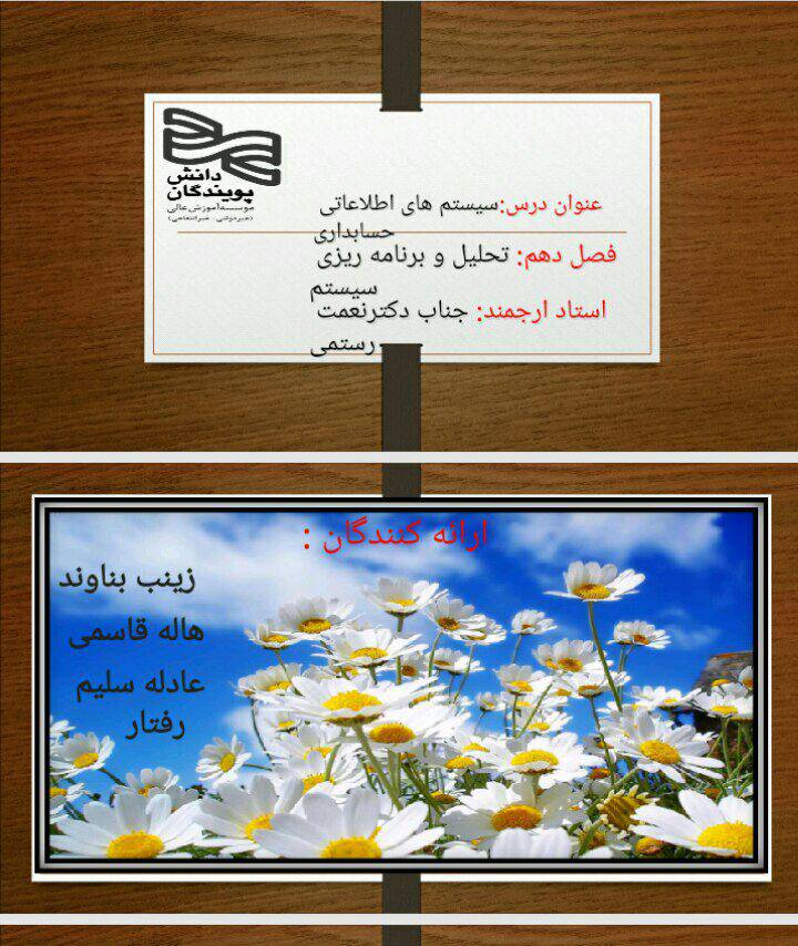 فصل دهم سیستم های اطلاعاتی حسابداری ، تحلیل و برنامه ریزی