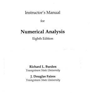 دانلود حل المسائل کتاب آنالیز عددی ریچارد بوردن و داگلاس فیرز RICHARD BURDEN