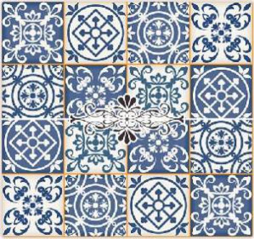 وکتور نقوش سنتی و طرح کاشی