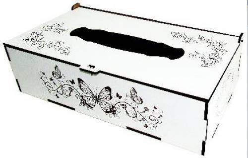 طرح جا دستمالی مدل پروانه در قالب کورل دراو CDR قابل برش