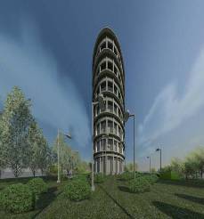 پروژه رویت برج ۷ طبقه فرمت rvt