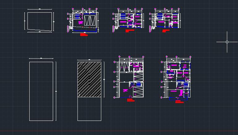  فایل اتوکد پلان دو آپارتمان مسکونی تک واحدی
