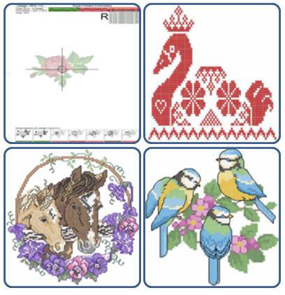 پک 4 تایی طرح گلدوزی 18