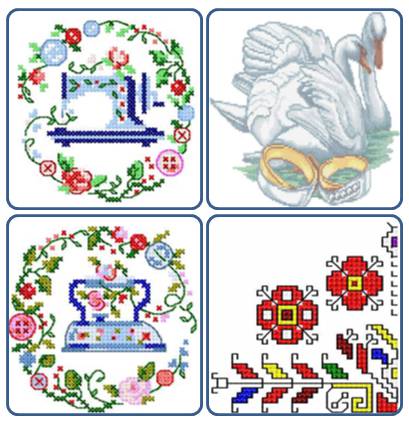 پک 4 تایی طرح گلدوزی 24