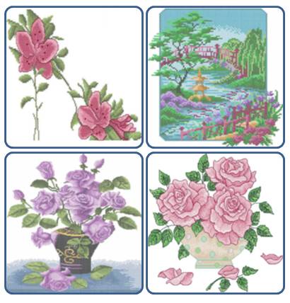 پک 4 تایی طرح گلدوزی 28