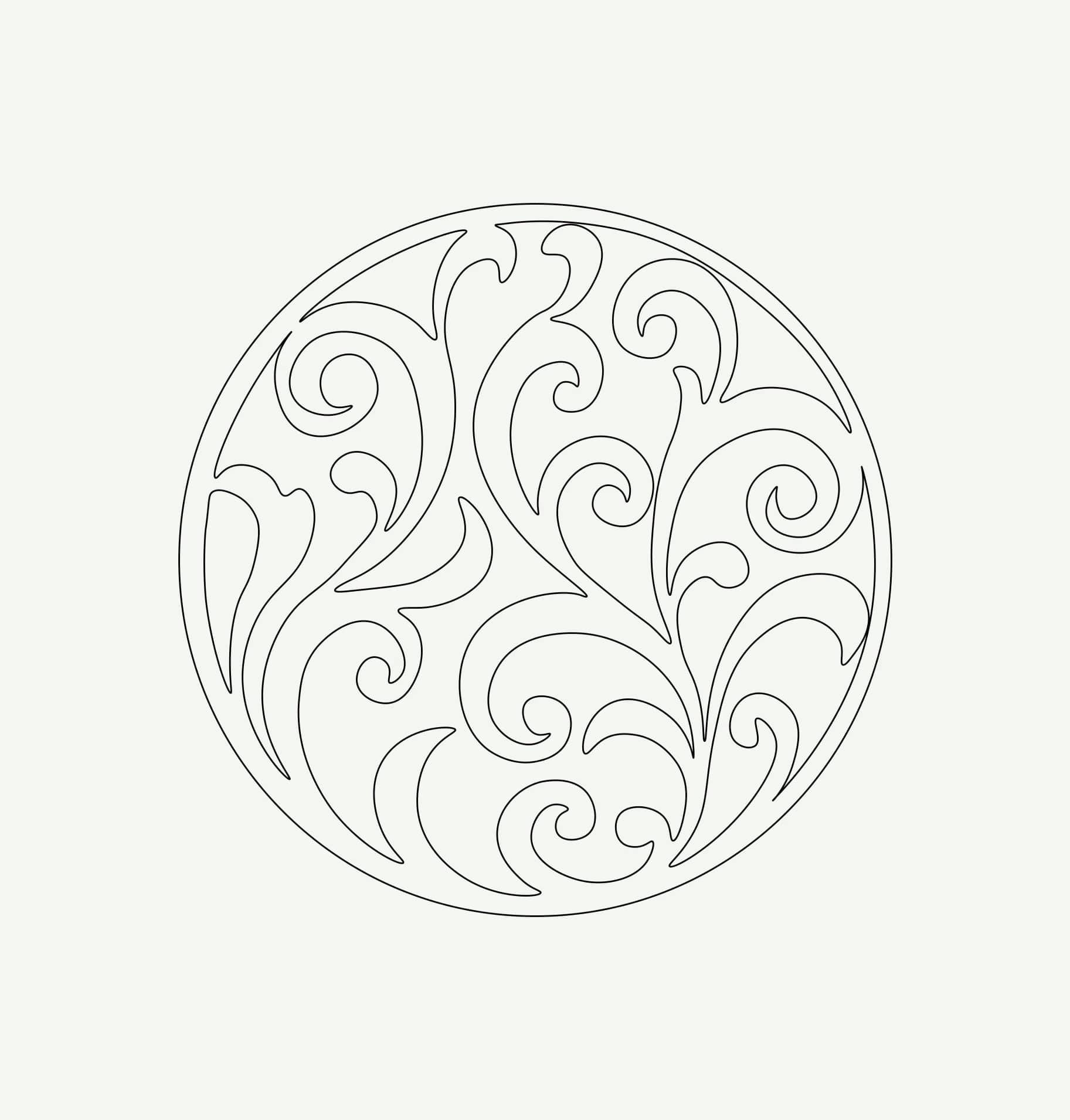 طرح برش لیزر حاشیه دایره