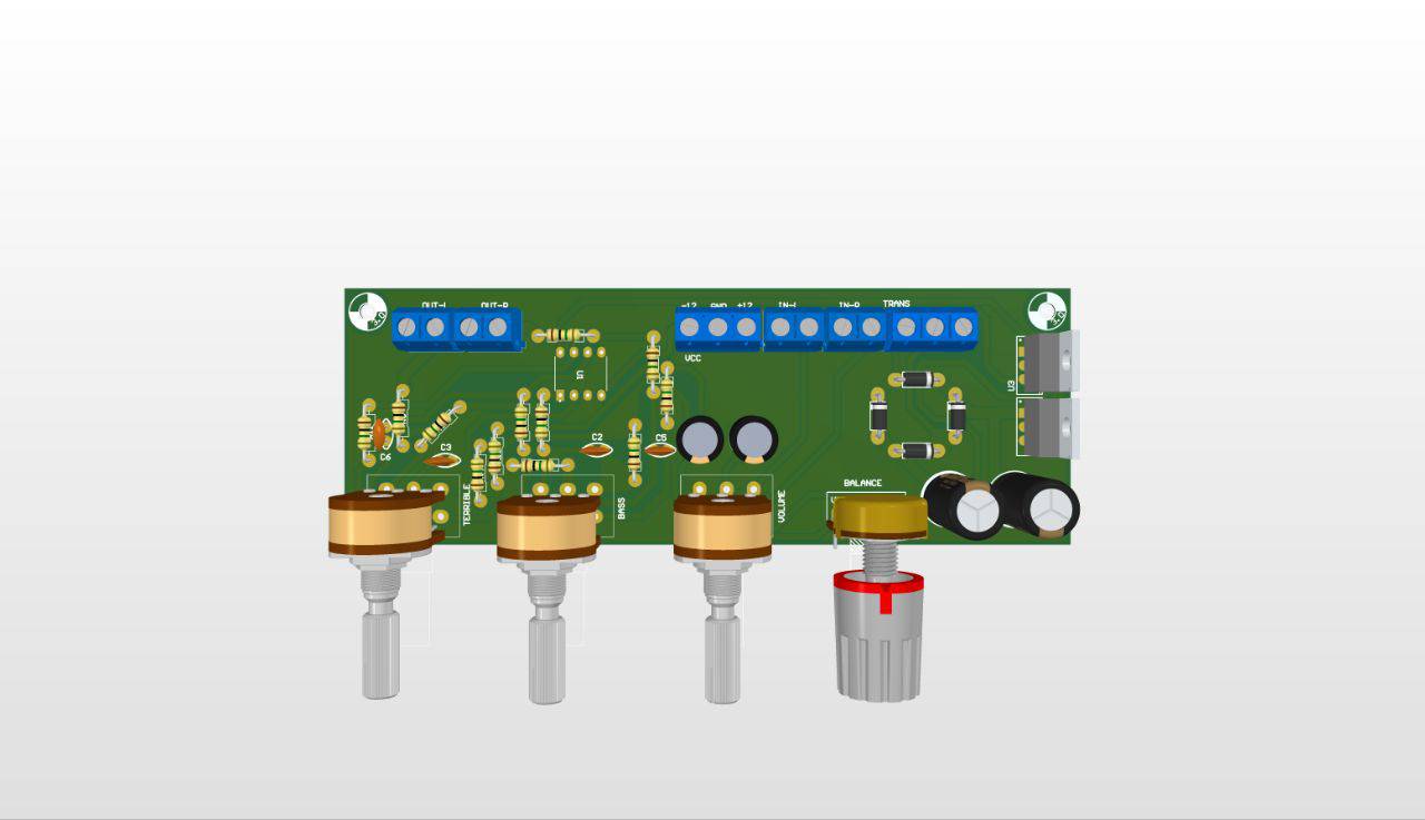 آموزش ساخت مدار تن کنترل استریو اکتیو به همراه مدار تغذیه