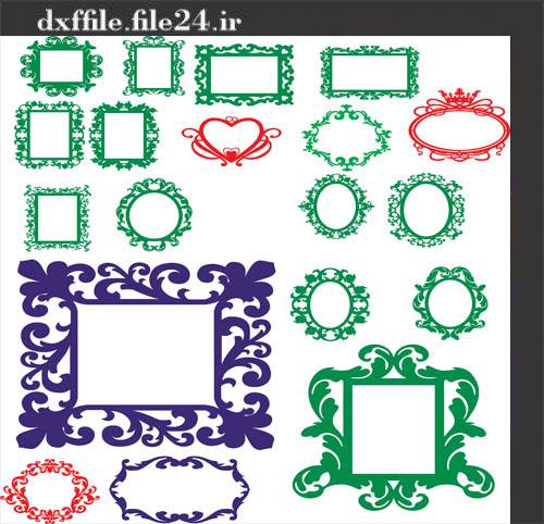 فایل آماده برش قاب آیینه لیزر