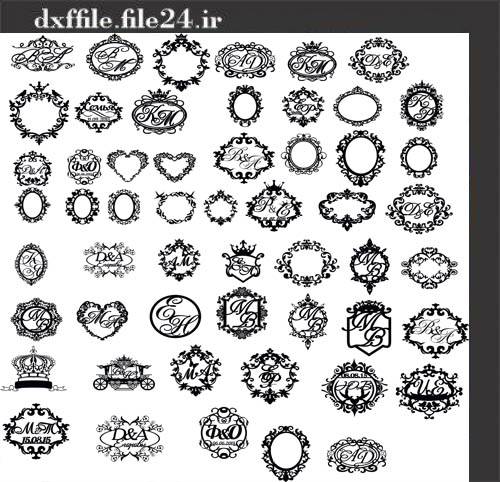 فایل آماده برش لیزر قاب مجموعه دوم dxf