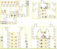 اتوکد طراحی چندین نمونه سرویس بهداشتی عمومی فرمت DWG