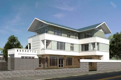 پروژه اسکچ آپ خانه ویلایی ۳ طبقه فرمت skp