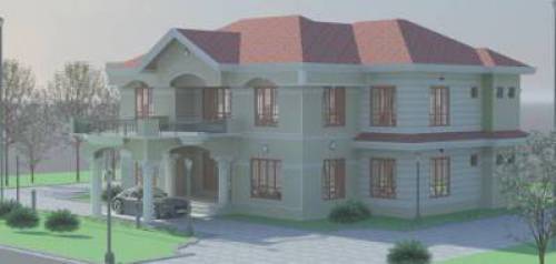 پروژه رویت خانه ویلایی دو طبقه تلفیق مدرن و سنتی فرمت rvt