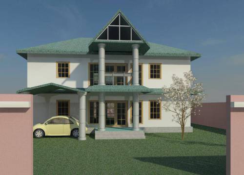 پروژه رویت خانه مسکونی دو طبقه فرمت rvt