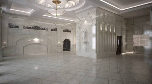 پروژه رویت طراحی لابی کلاسیک فرمت RVT