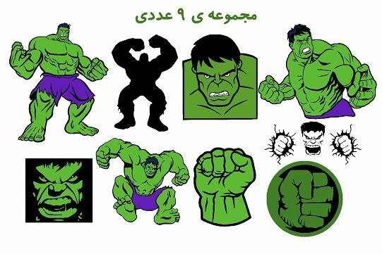 فایل وکتور فایل تصویری شخصیت کارتونی هالک