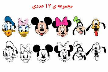 فایل وکتور فایل تصویری شخصیت کارتونی میکی موس