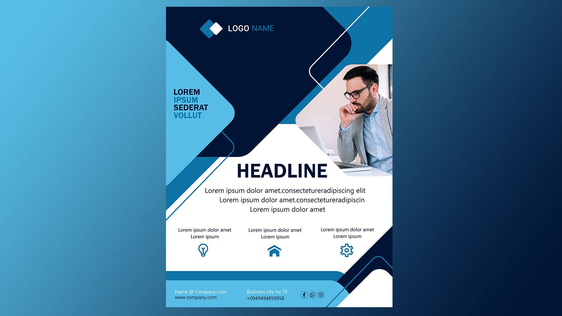 دانلود قالب لایه باز پوستر تبلیغاتی حرفه ای