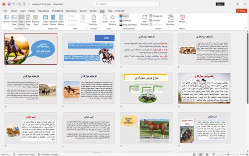 پاورپوینت درباره ورزش سوارکاری 20 اسلاید