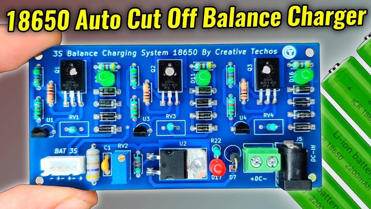 فایل شارژر باتری لیتیوم یون 18650 3.7v ب