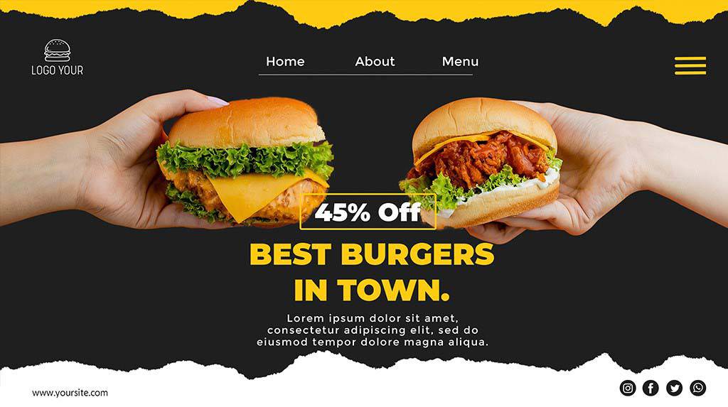 قالب صفحه فرود لایه باز